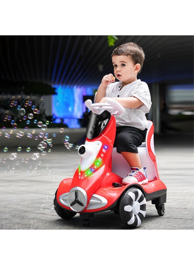 ZAMZIN 6V 4A Dual-Drive Kids Electric Ride-On Car with Automatic Bubble Function, Music & LED Lights, Push and Ride Mode, Battery Operated Children’s Car for Ages 3–5 (Max Load 50 lbs) - Image 2